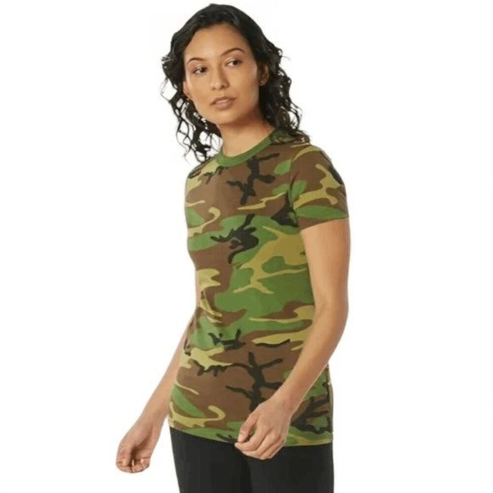 NWOT Rothco Camo t shirt Sz S crew neck green camouflage